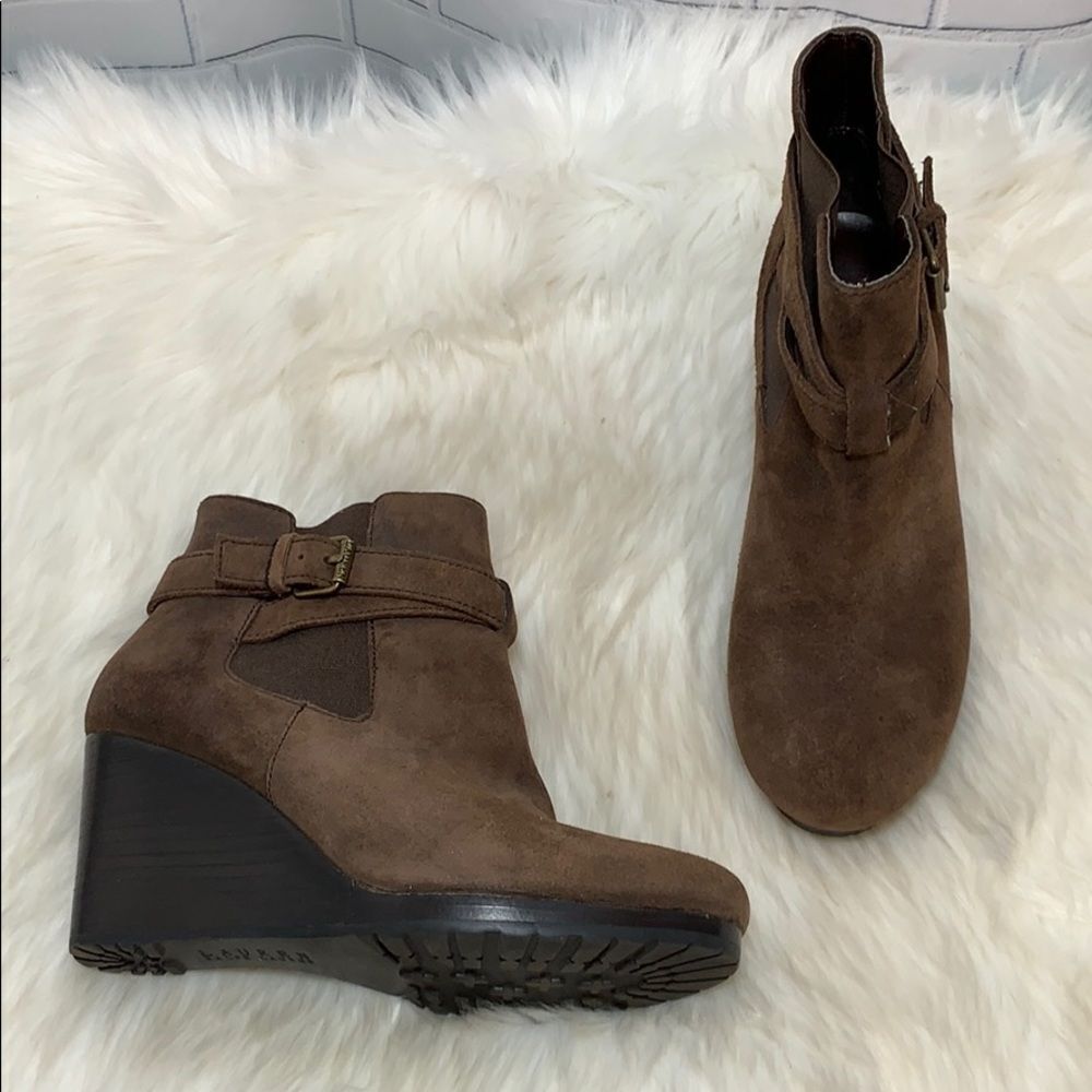 Lauren Ralph Lauren /Yasline Suede Wedge Booties